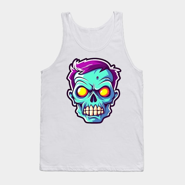 Cartoon zombie head. Tank Top by AndreKENO